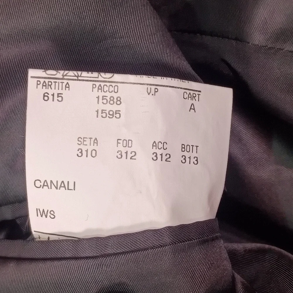 Canali Mens Charcoal Gray 100% Wool 2 Button Blazer Sport Coat Made in Italy 46R